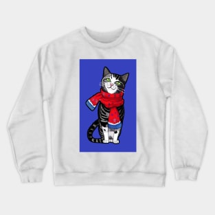 Cat in a scarf Crewneck Sweatshirt